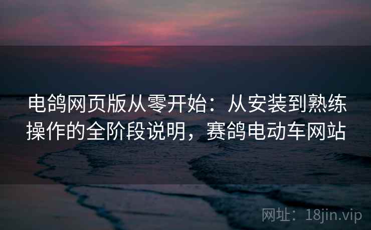 电鸽网页版从零开始：从安装到熟练操作的全阶段说明，赛鸽电动车网站
