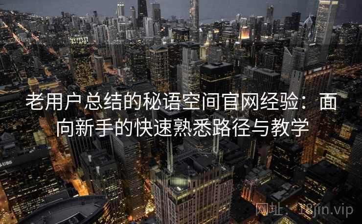 老用户总结的秘语空间官网经验：面向新手的快速熟悉路径与教学