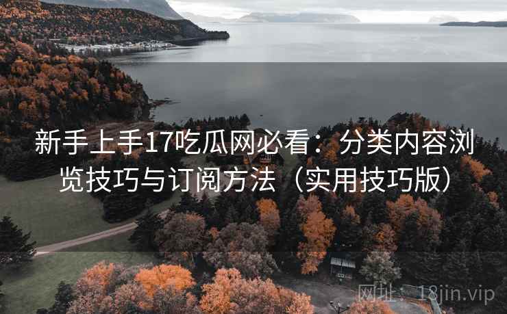 新手上手17吃瓜网必看：分类内容浏览技巧与订阅方法（实用技巧版）  第2张