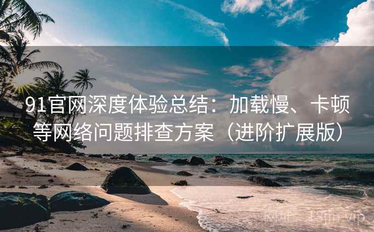 91官网深度体验总结:加载慢、卡顿等网络问题排查方案(进阶扩展版) 第2张 91官网深度体验总结:加载慢、卡顿等网络问题排查方案(进阶扩展版) 第2张