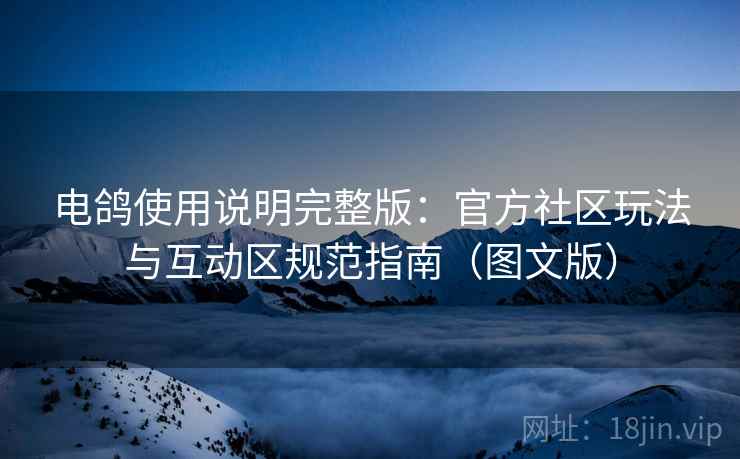电鸽使用说明完整版:官方社区玩法与互动区规范指南(图文版) 第2张 电鸽使用说明完整版:官方社区玩法与互动区规范指南(图文版) 第2张