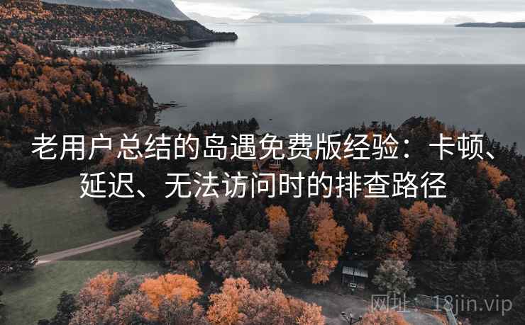 老用户总结的岛遇免费版经验：卡顿、延迟、无法访问时的排查路径