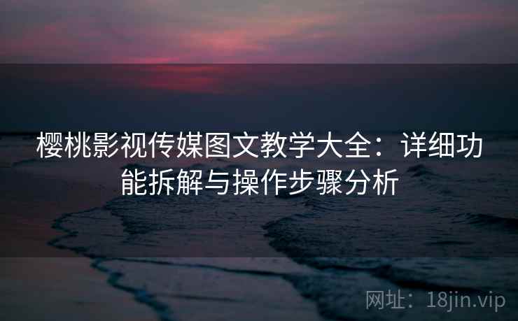 樱桃影视传媒图文教学大全：详细功能拆解与操作步骤分析