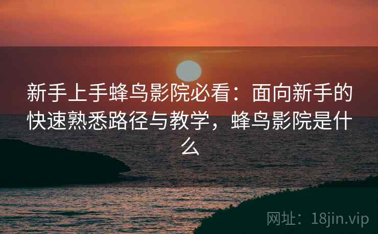 新手上手蜂鸟影院必看：面向新手的快速熟悉路径与教学，蜂鸟影院是什么