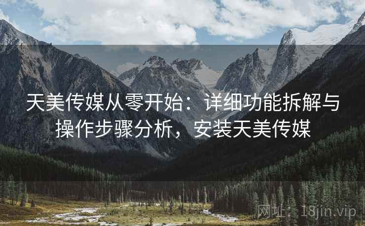 天美传媒从零开始：详细功能拆解与操作步骤分析，安装天美传媒