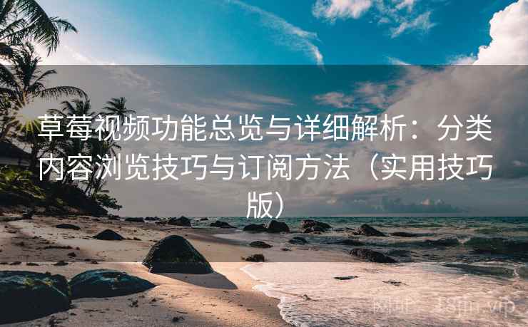 草莓视频功能总览与详细解析：分类内容浏览技巧与订阅方法（实用技巧版）  第2张