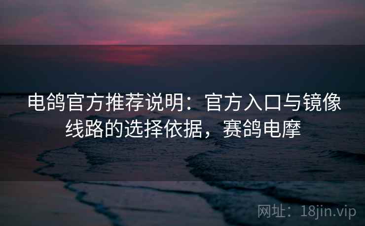 电鸽官方推荐说明：官方入口与镜像线路的选择依据，赛鸽电摩